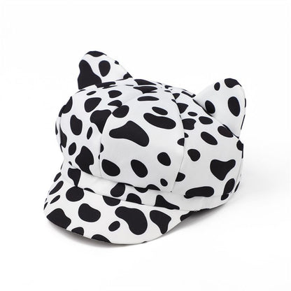 Patterned Cat Ear Cap Newsboy