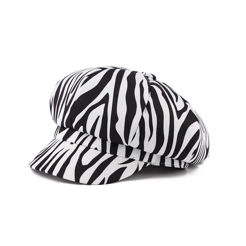 Cap Print Animal Newsboy
