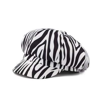 Cap Print Animal Newsboy