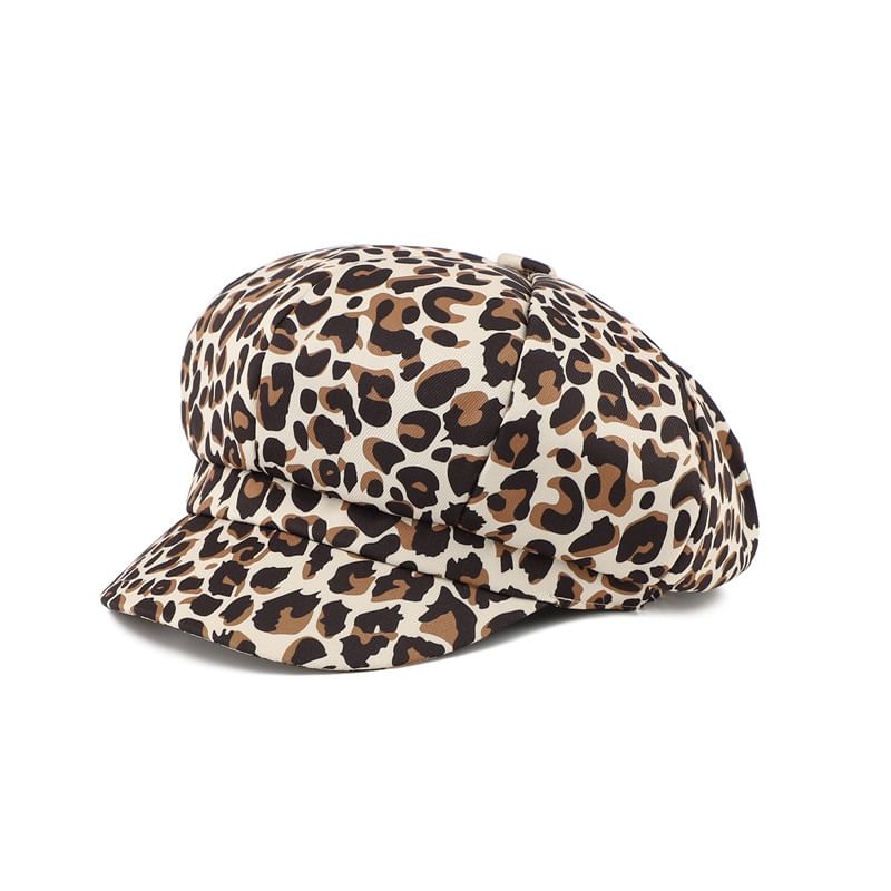 Cap Print Animal Newsboy