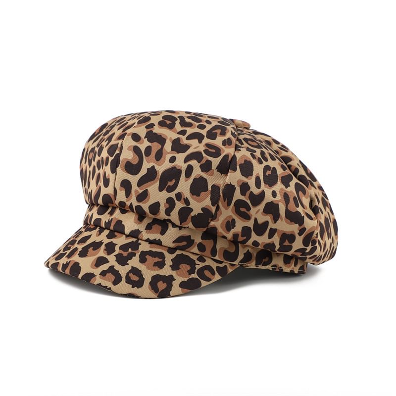 Cap Print Animal Newsboy