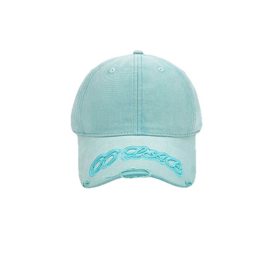 Embroidered Baseball Cap Washed Lettering