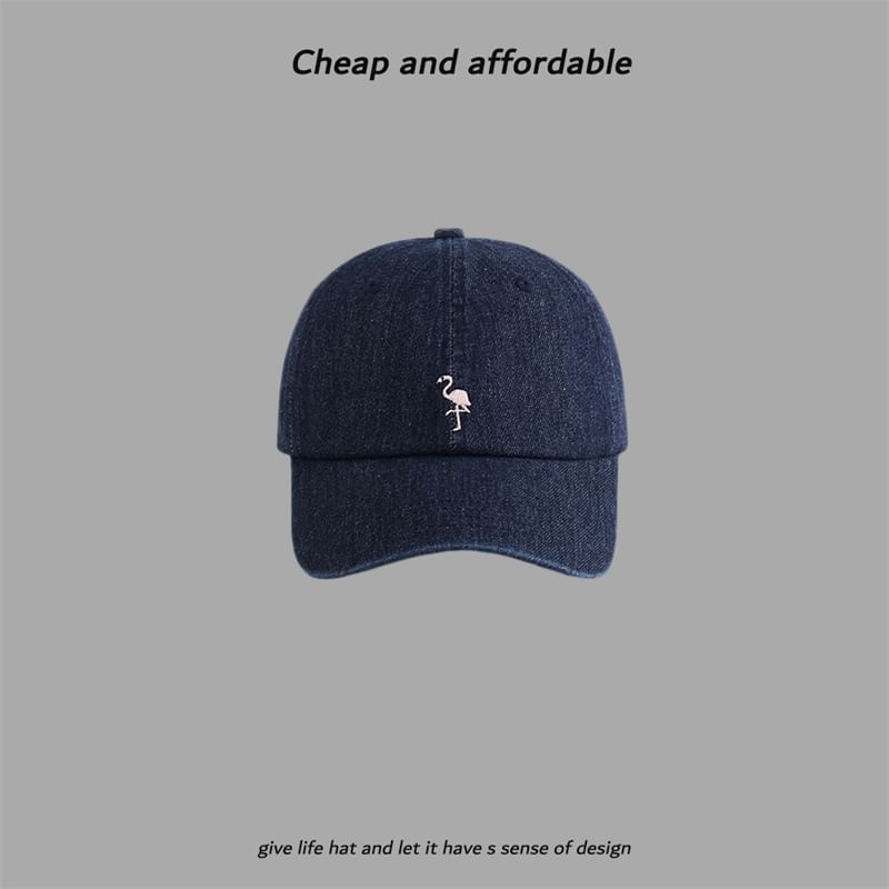 Baseball Flamingo Embroidered Cap