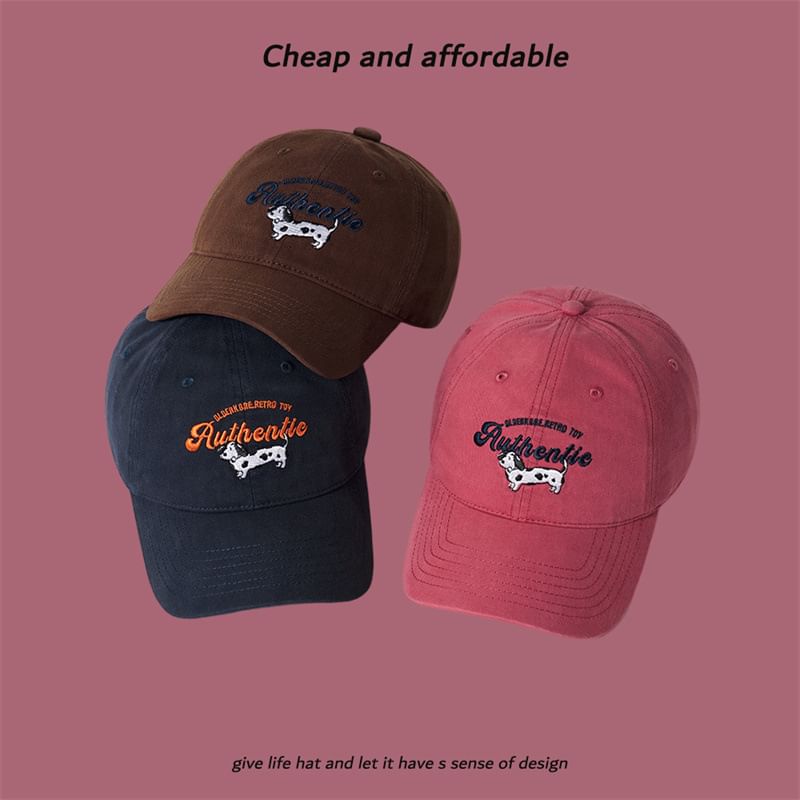 Cap Baseball Dog Embroidered