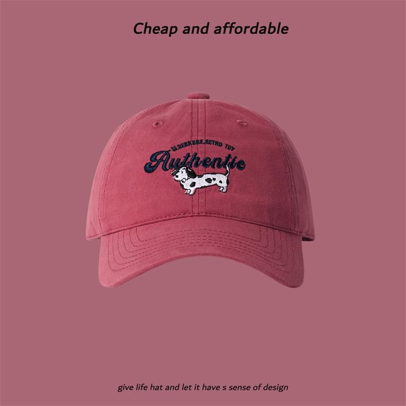Cap Baseball Dog Embroidered