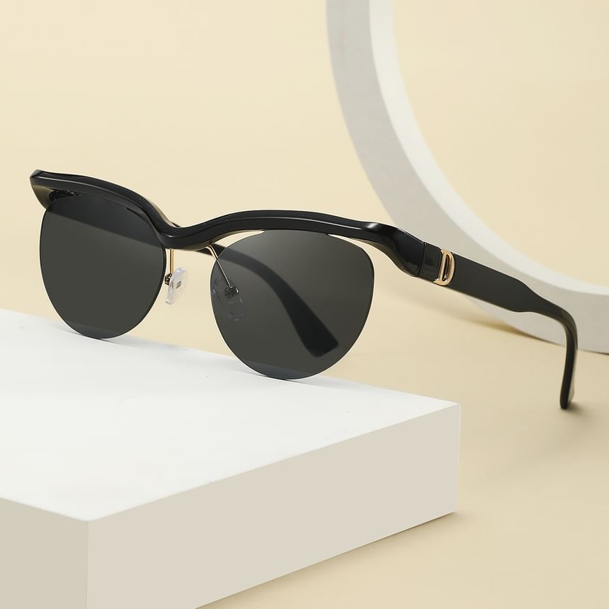 Browline Rimless Sunglasses