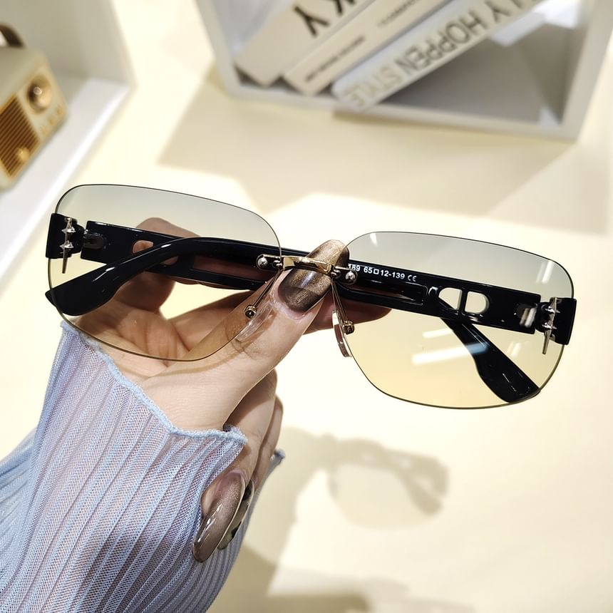 Rimless Rectangle Sunglasses