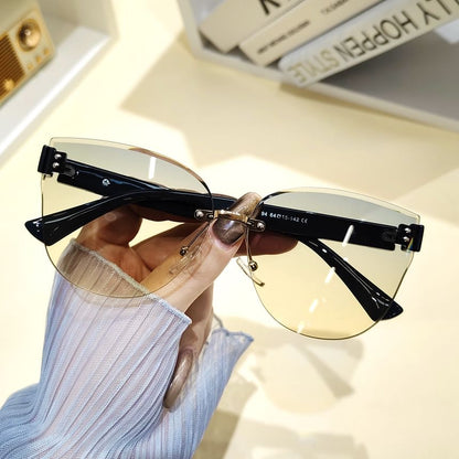 Rimless Oval Sunglasses