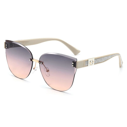 Rimless Oval Sunglasses