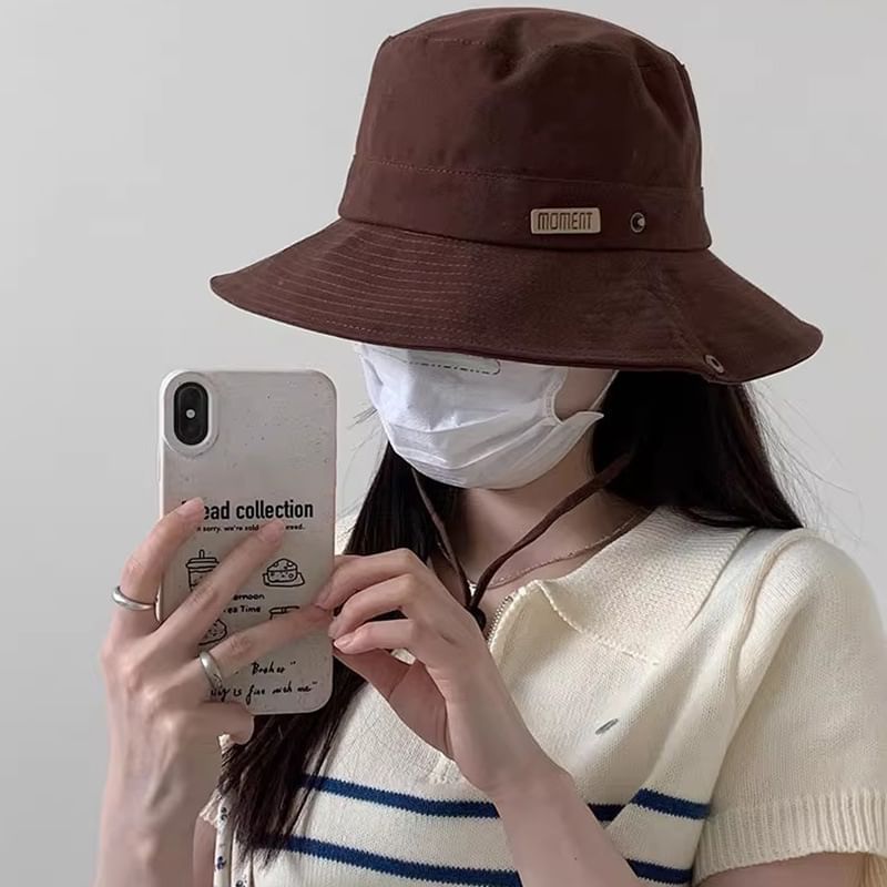 Lettering Applique Boonie Hat