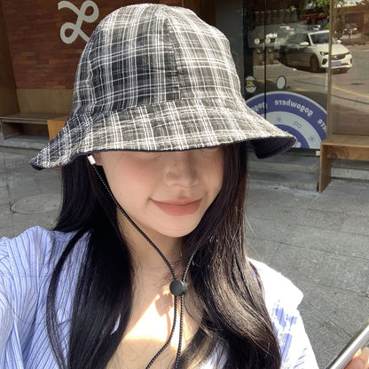 Plaid Applique Boonie Hat