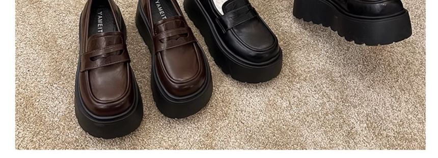 Platform Plain Penny Loafers