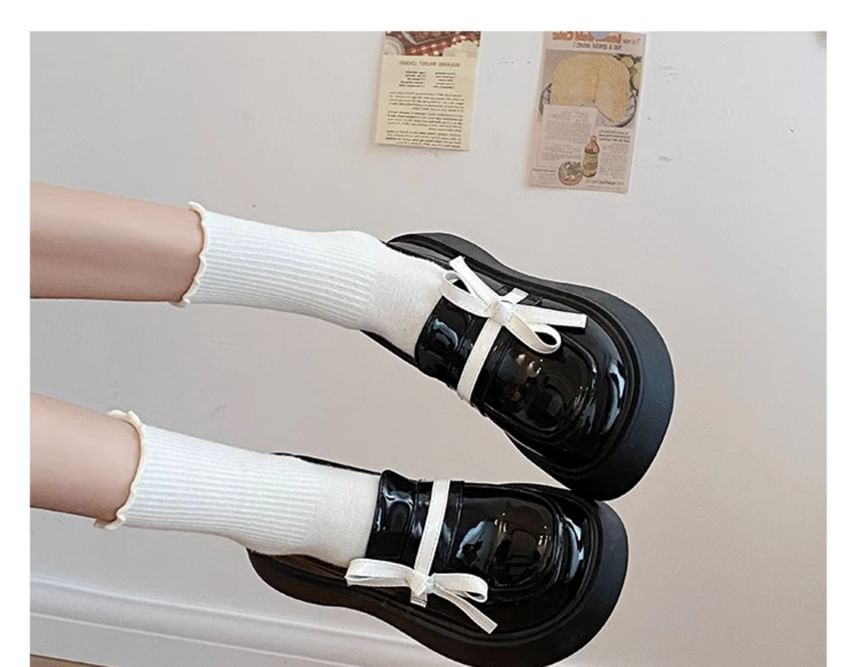 Platform Bow Detail Loafers