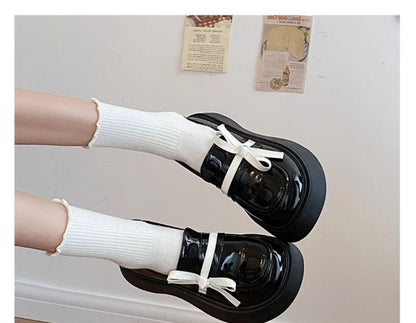 Platform Bow Detail Loafers