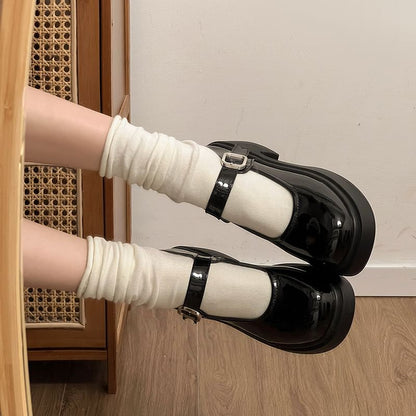 Platform Plain Mary Jane Shoes