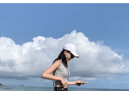 High Waist Washed Lettering Print Zip Slit Denim Shorts