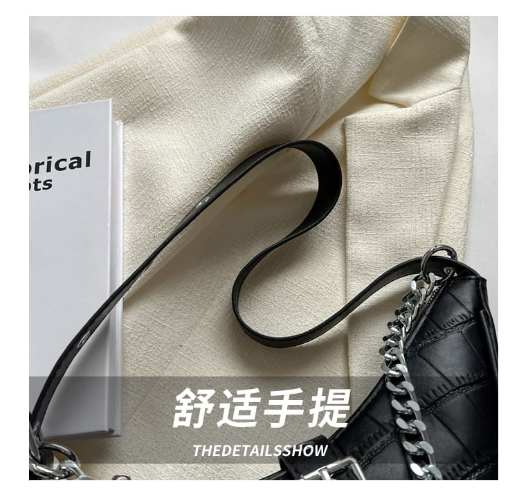 Animal Print Buckled Hobo Bag