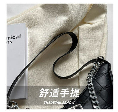 Animal Print Buckled Hobo Bag