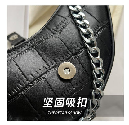 Animal Print Buckled Hobo Bag