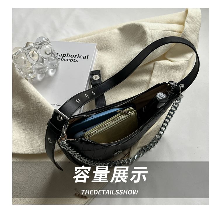 Animal Print Buckled Hobo Bag