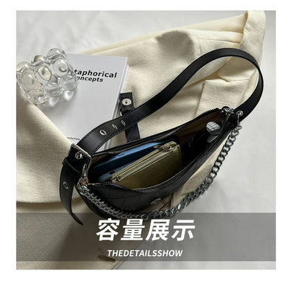 Animal Print Buckled Hobo Bag