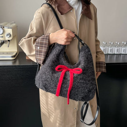 Ribbon Accent Shoulder Bag