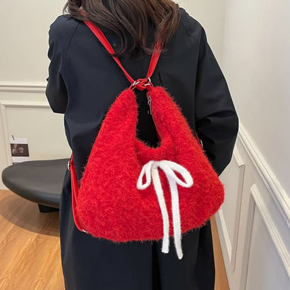 Ribbon Accent Shoulder Bag