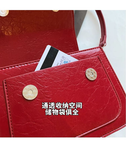 Bow Accent Flap Crossbody Bag