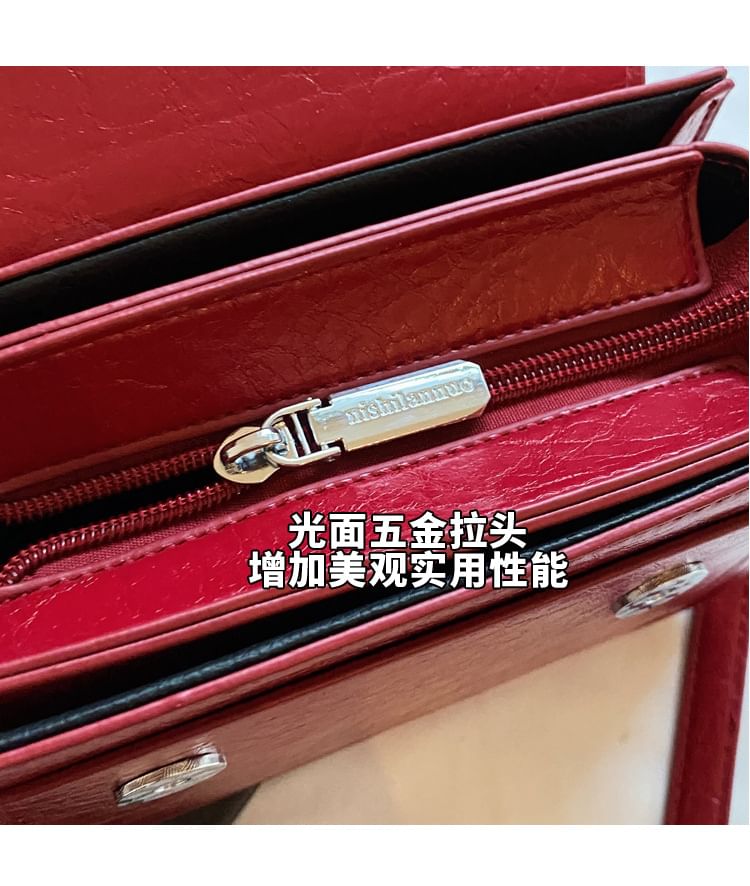 Bow Accent Flap Crossbody Bag