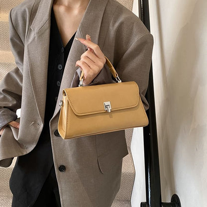 Faux Leather Flap Crossbody Bag