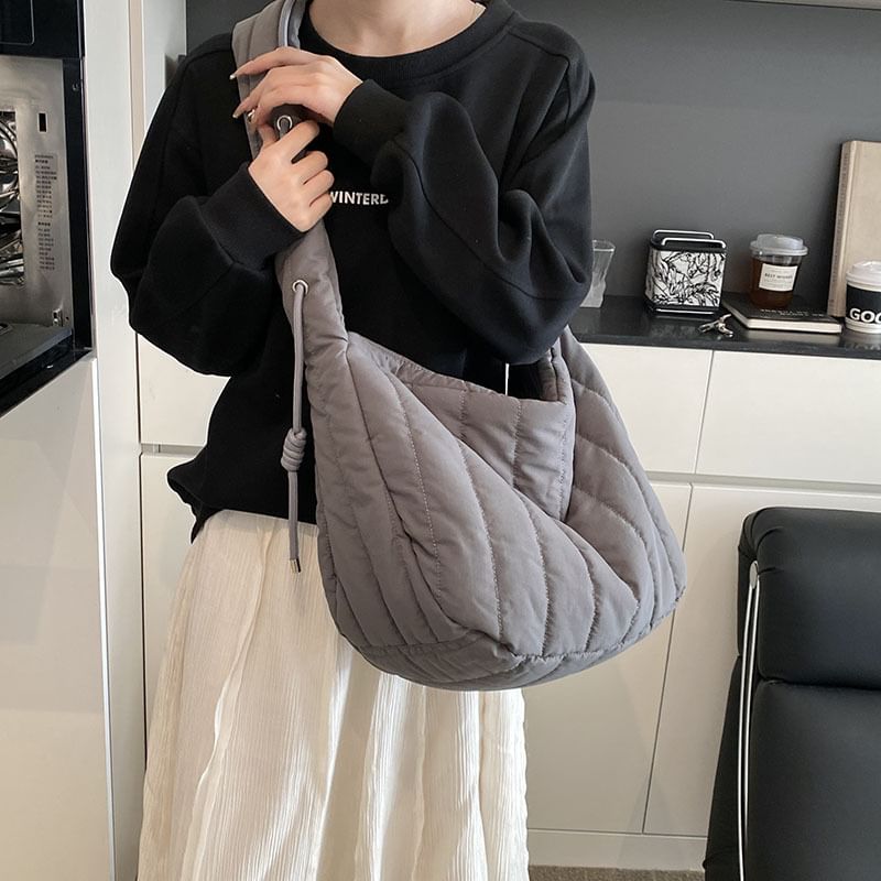 Quilted Plain Shoulder Bag