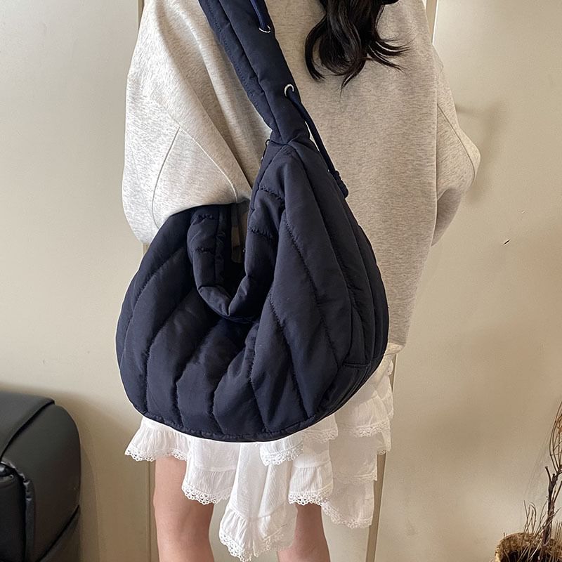 Quilted Plain Shoulder Bag