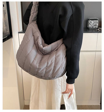 Quilted Plain Shoulder Bag