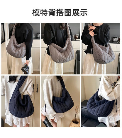 Quilted Plain Shoulder Bag