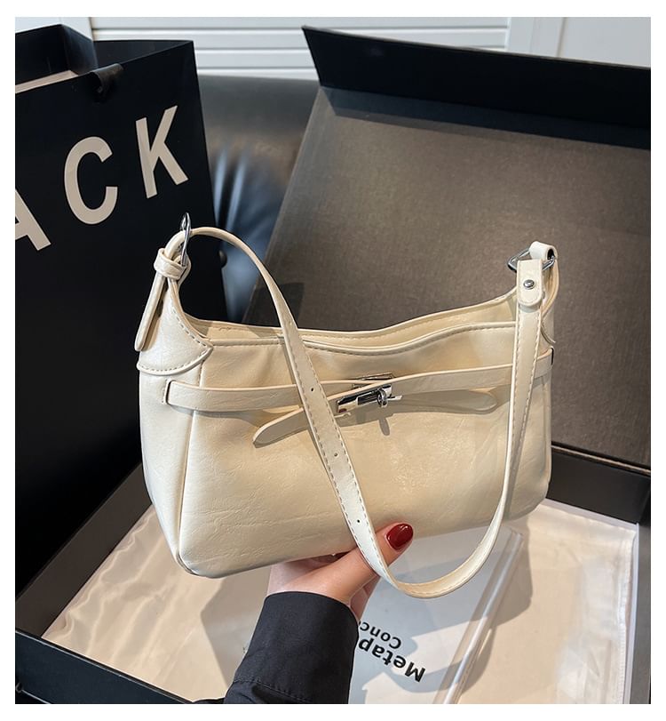 Faux Leather Shiny Shoulder Bag