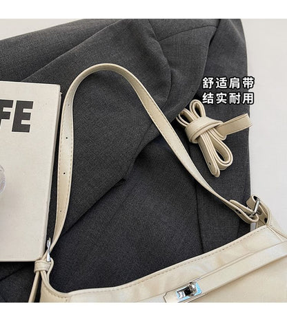 Faux Leather Shiny Shoulder Bag