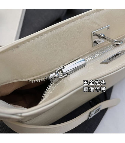 Faux Leather Shiny Shoulder Bag