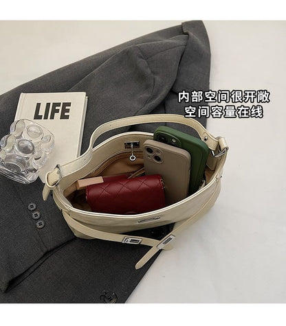 Faux Leather Shiny Shoulder Bag