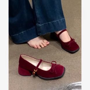 Chunky Heel Mary Jane Shoes