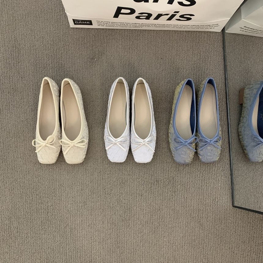 Square-Toe Bow Flats