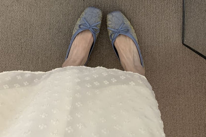 Square-Toe Bow Flats