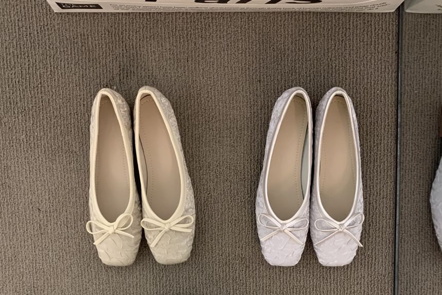 Square-Toe Bow Flats