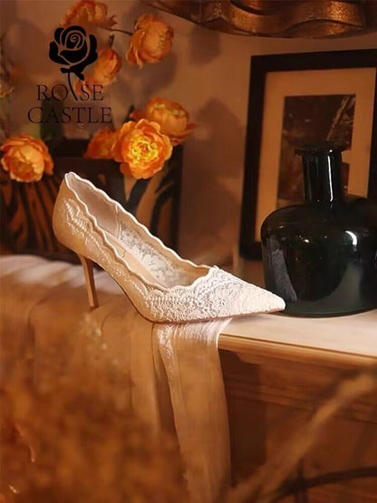 Stiletto Heel Lace Pumps