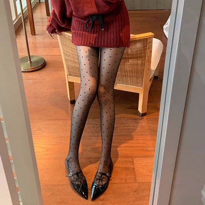 Pointed Bow Mary Jane Flats