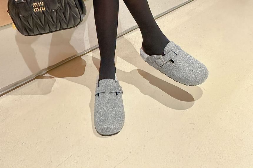 Buckled Mules / Slip-Ons