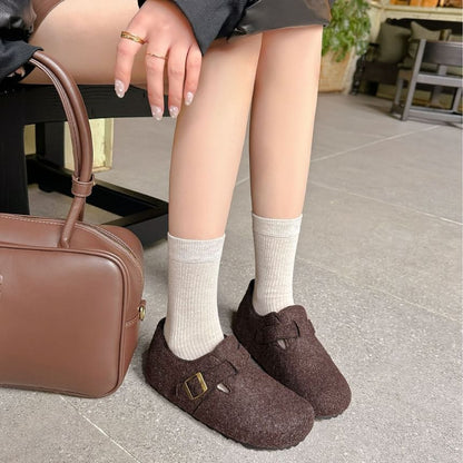 Buckled Mules / Slip-Ons