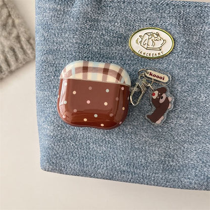 Plaid Polka Dot AirPods / Pro Earphone Case Skin / Charm / Set