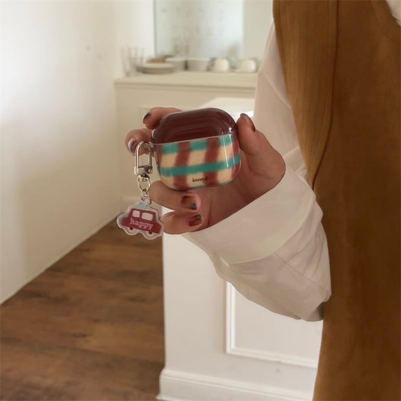 Plaid AirPods / Pro Earphone Case Skin / Charm / Set