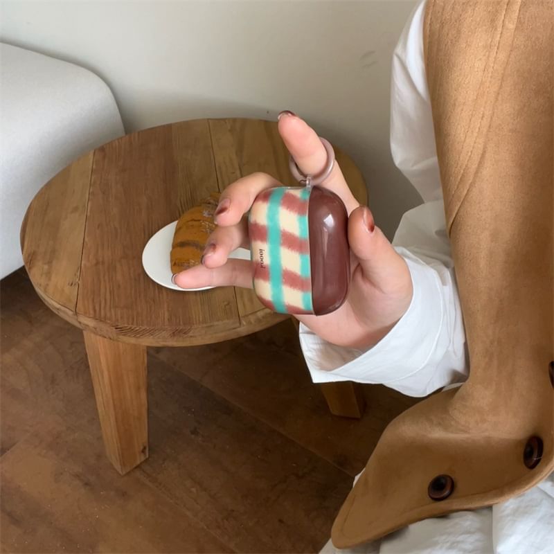 Plaid AirPods / Pro Earphone Case Skin / Charm / Set