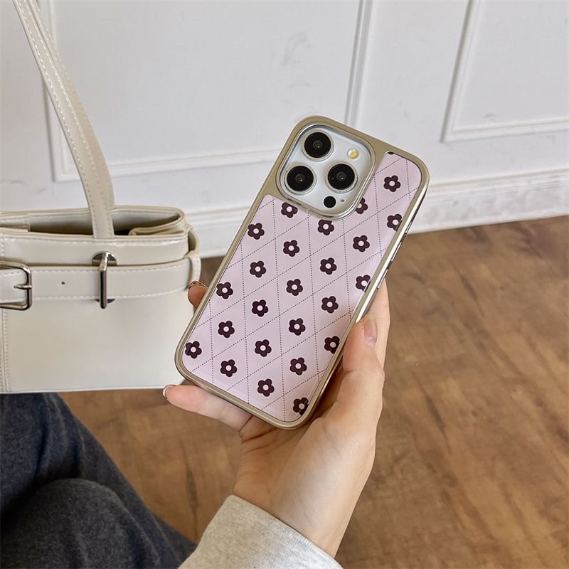 Floral Argyle Phone Case